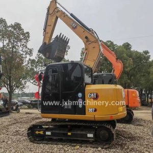 Left side of a Caterpillar 307 hydraulic excavator