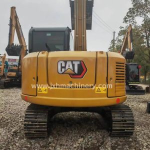 Rear view of the Caterpillar 307 hydraulic excavator